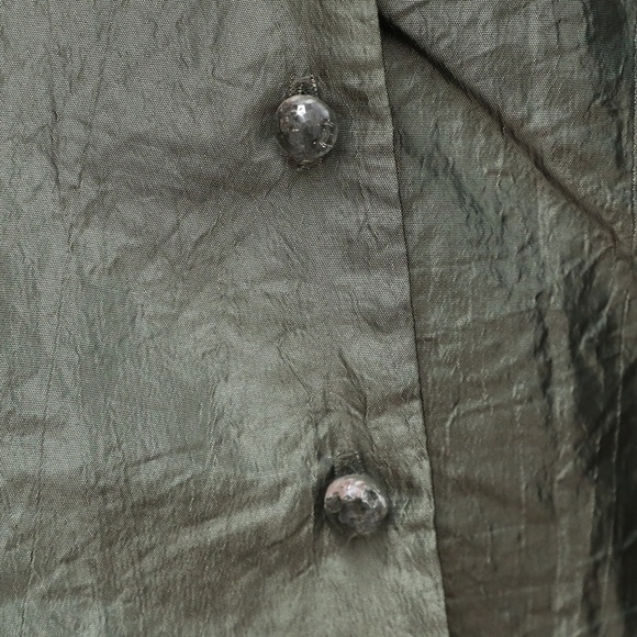 Jane Blue taffeta jacket blazer iridescent green plus size 3X evening shiny fall - Picture 5 of 8